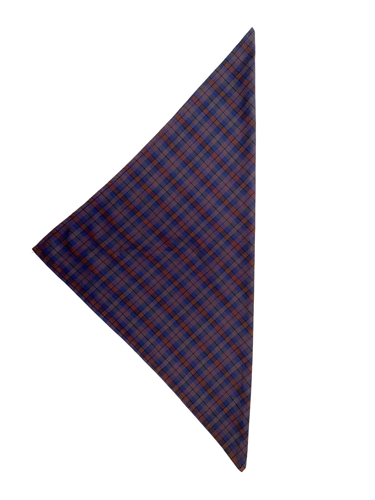 PLAID SCARF - DARK BLUE