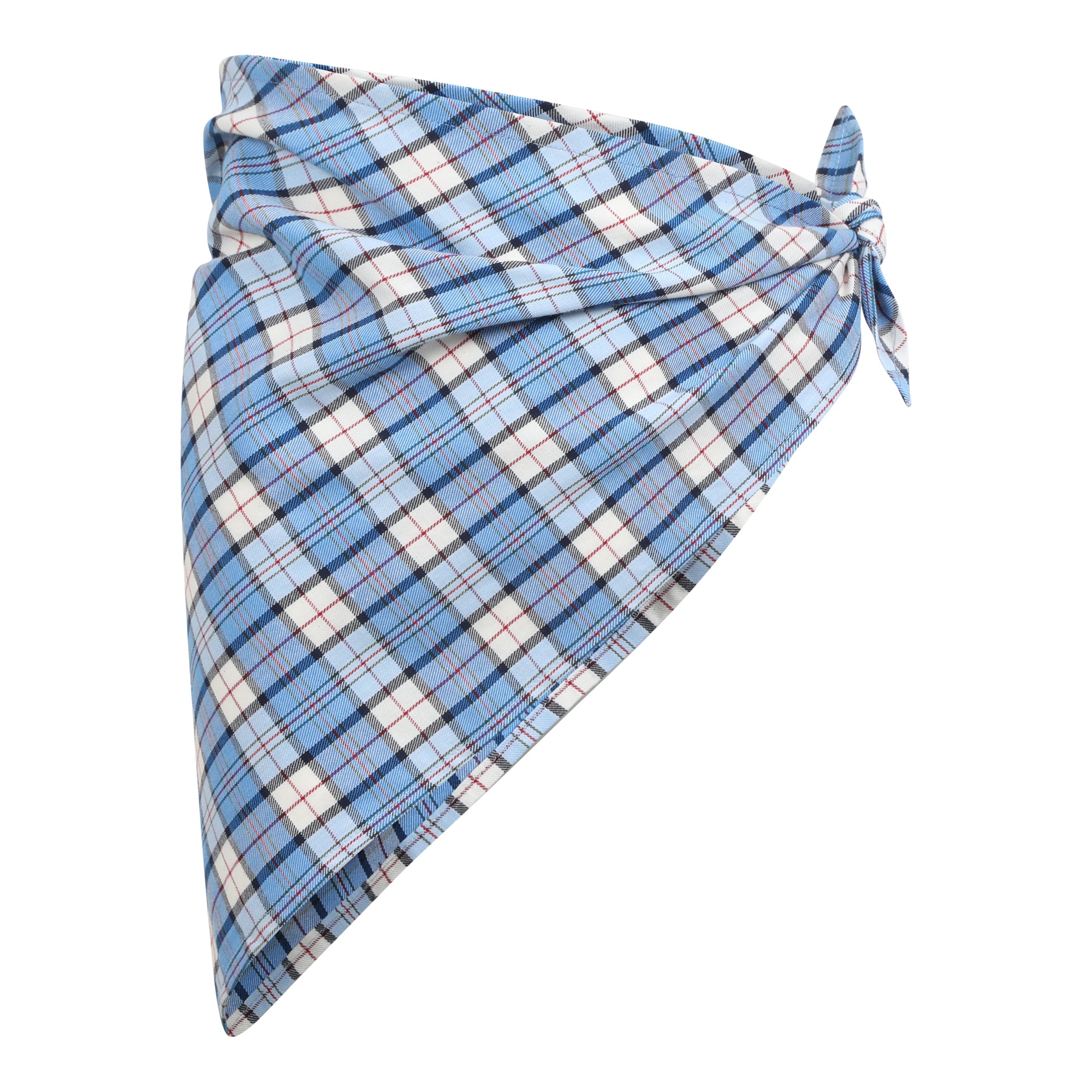 PLAID SCARF - SKY BLUE