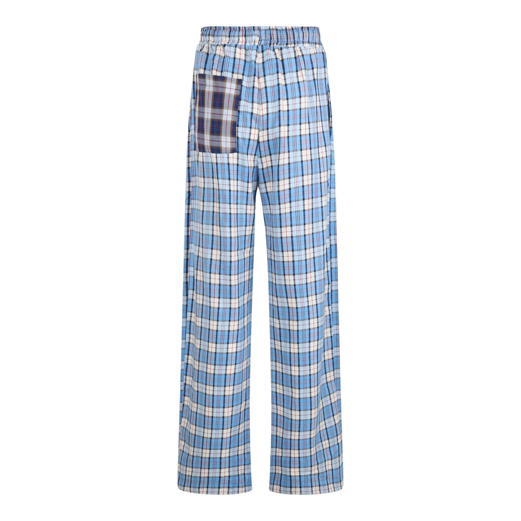 CONTRAST POCKET PANTS - SKY BLUE
