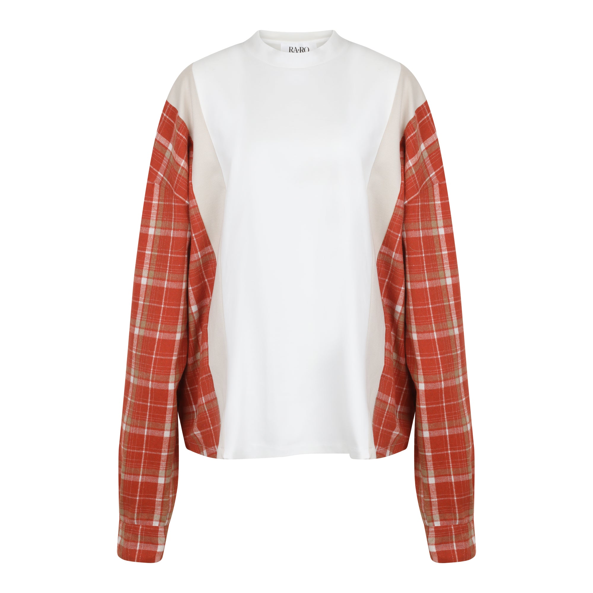 PLAID SLEEVE SHIRT - ORANGE