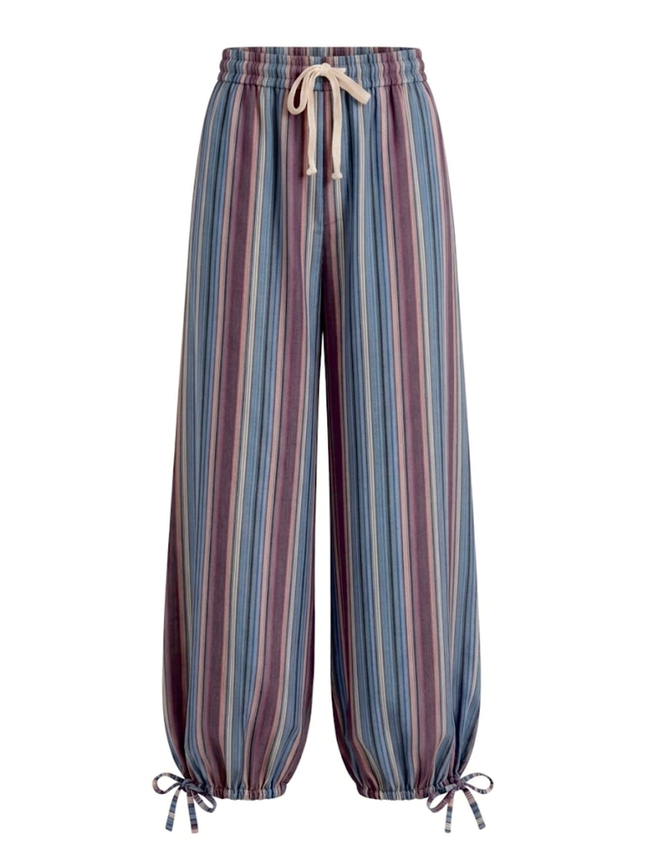 Purple striped pants