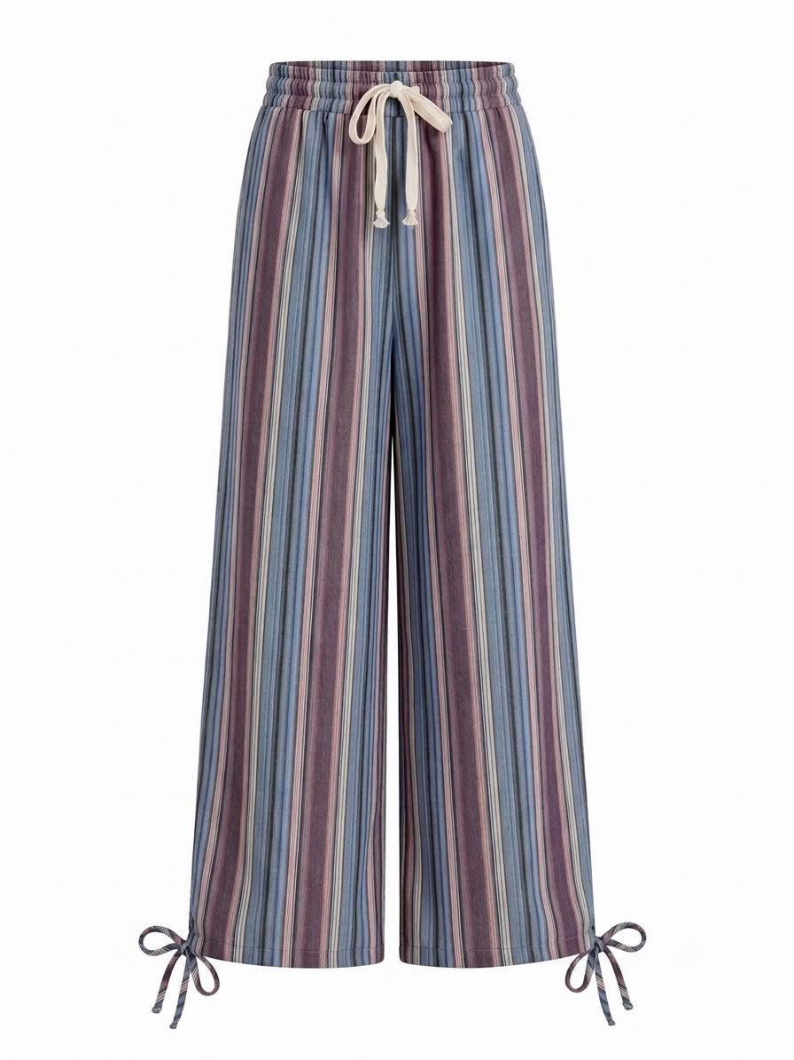 Purple striped pants